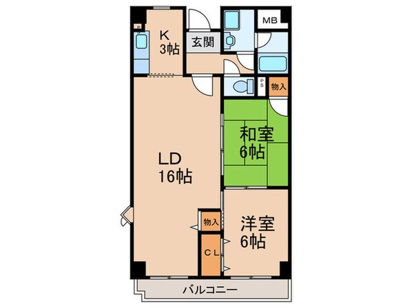 シャトークレールの物件間取画像